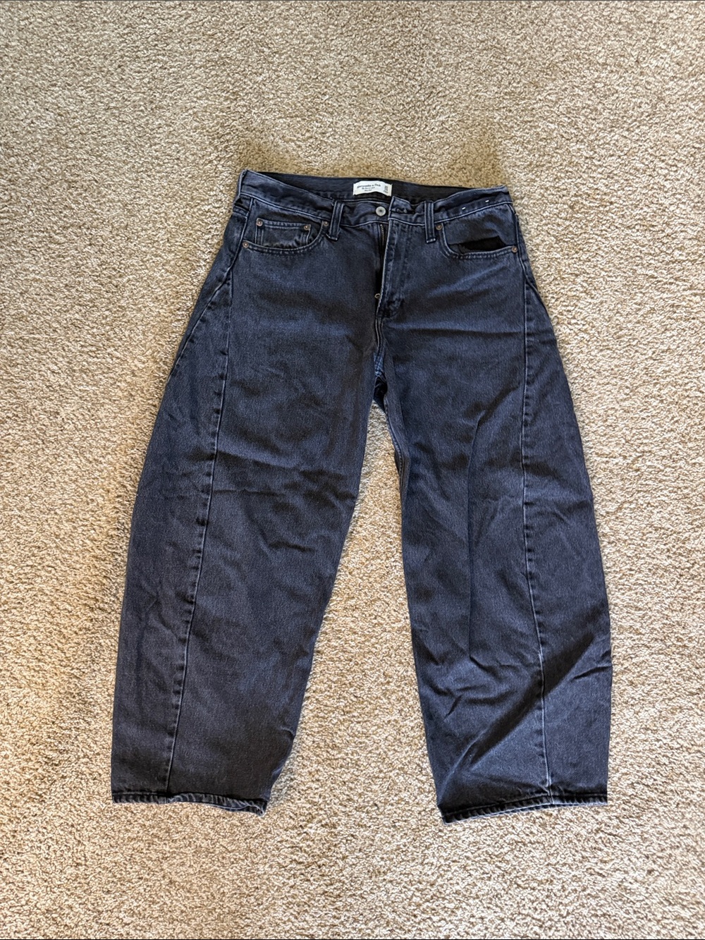 Abercrombie and Fitch Mid Rise Barrel Jean